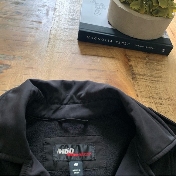 Miss Sixty M60 Moto Jacket Diagonal Zip Black Stretch Size Small - Picture 9 of 16